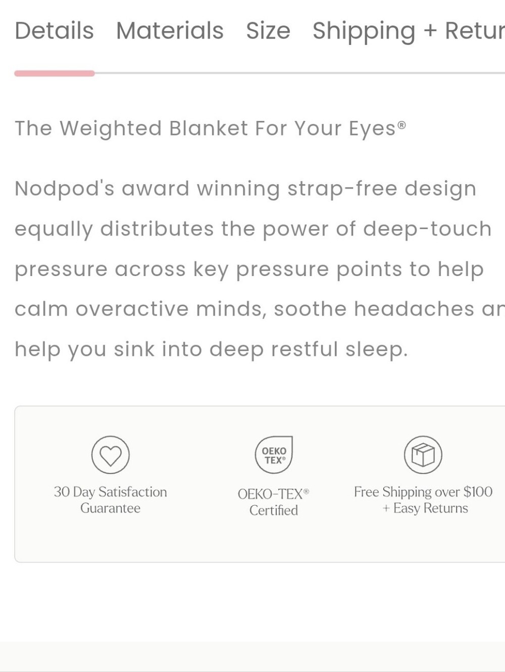 Nodpod Sleep Mask Weighted Eye Blanket - Wisteria - Picture 8 of 14
